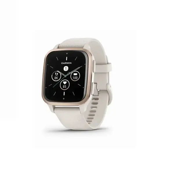 Garmin Venu Sq 2, Music Edition Smartwatch - Ivory/Peach Gold 